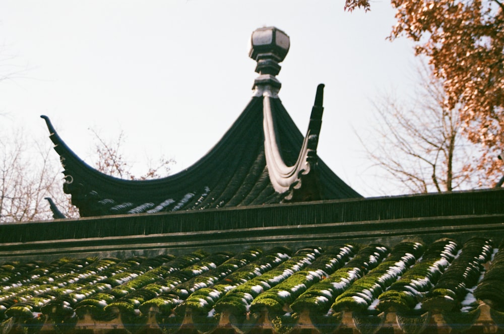 the roof of a building with a lot of bottles on it