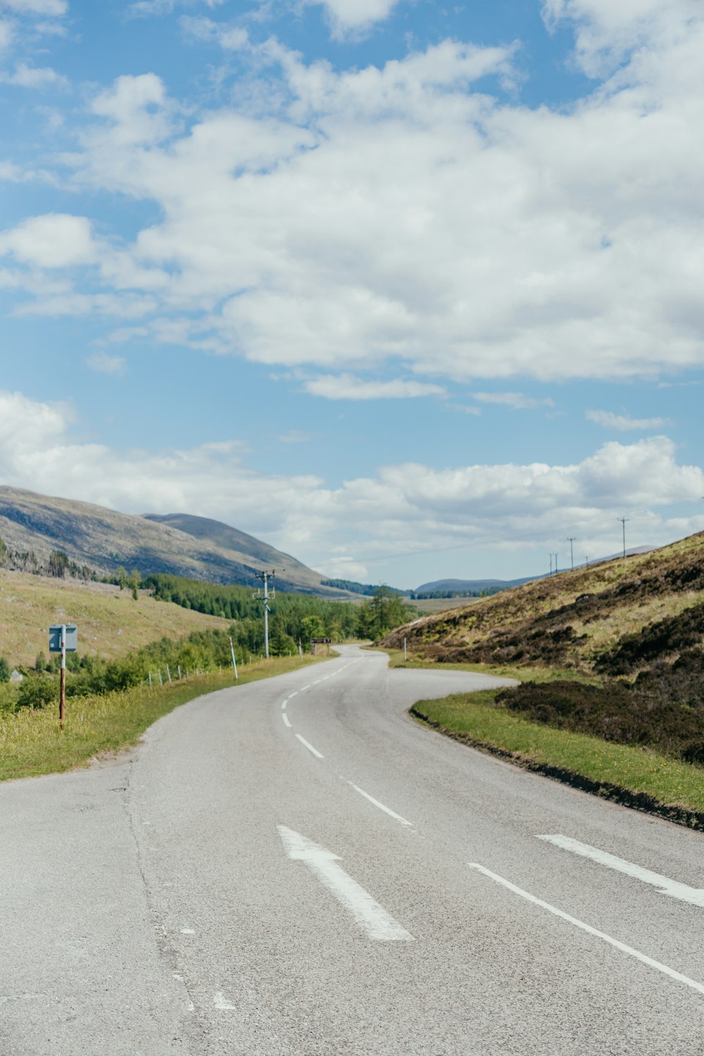 an empty road in the middle of nowhere