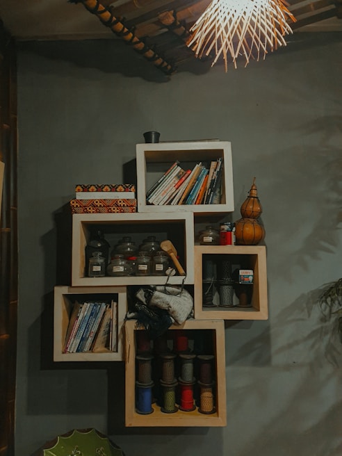 A decorative wall shelf showcasing unique design and functionality.