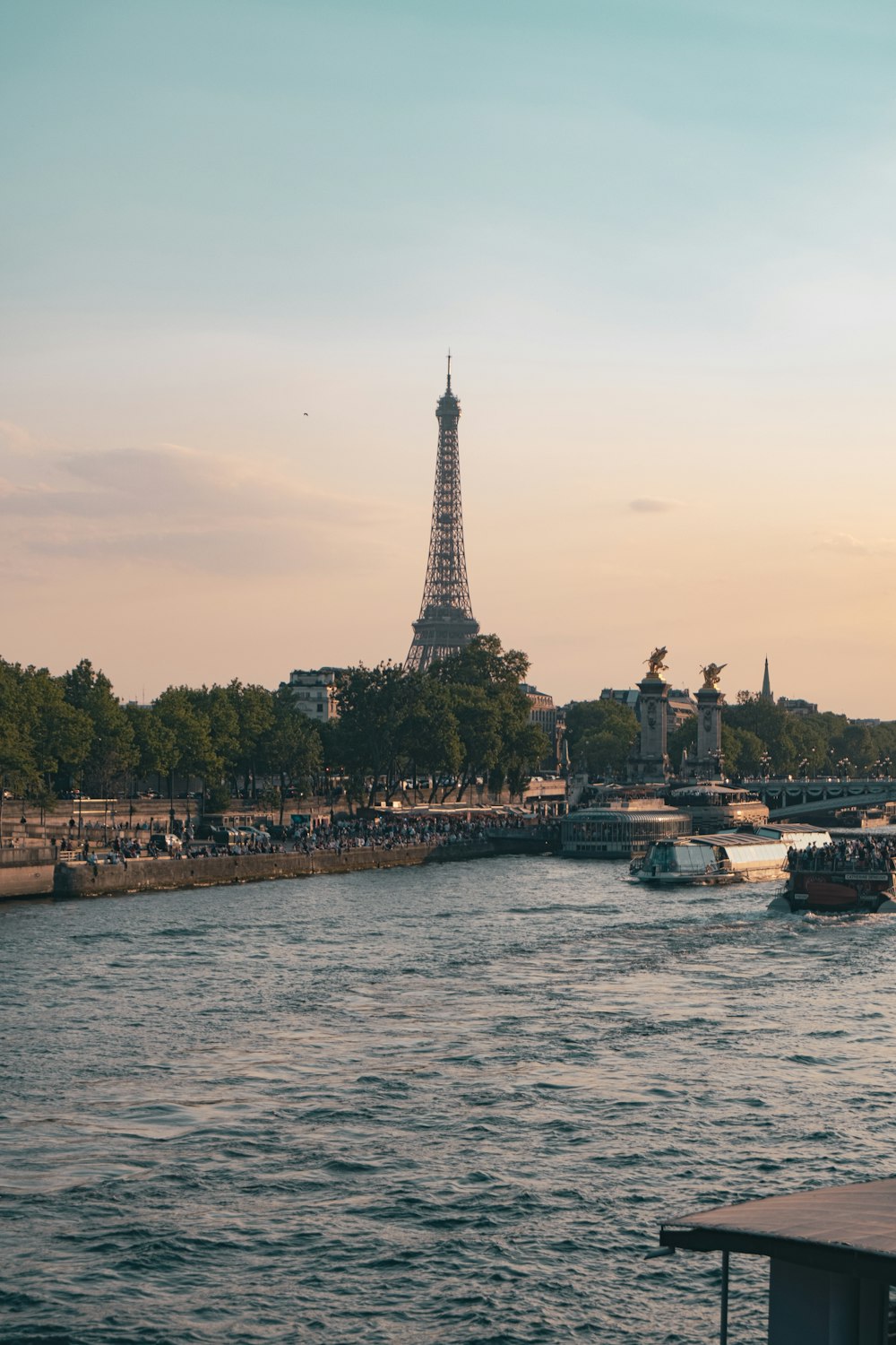 the eiffel tower towering over the city of paris