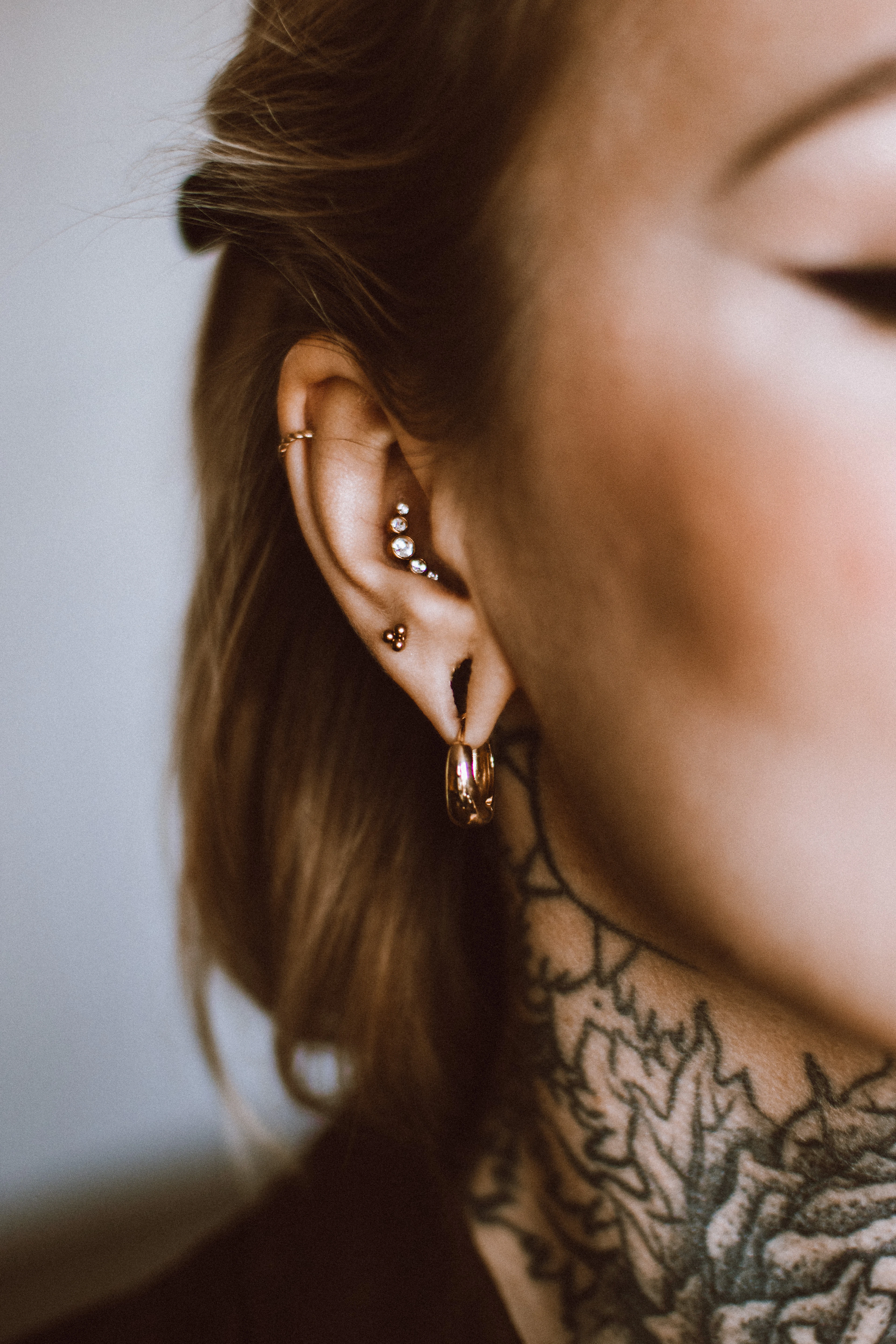 Curated ear, all gold.