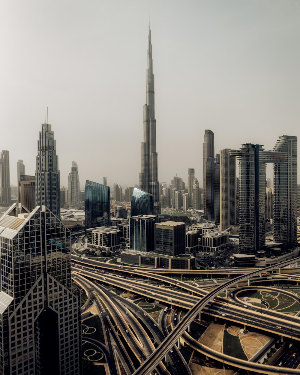 a view of a city with a lot of tall buildings