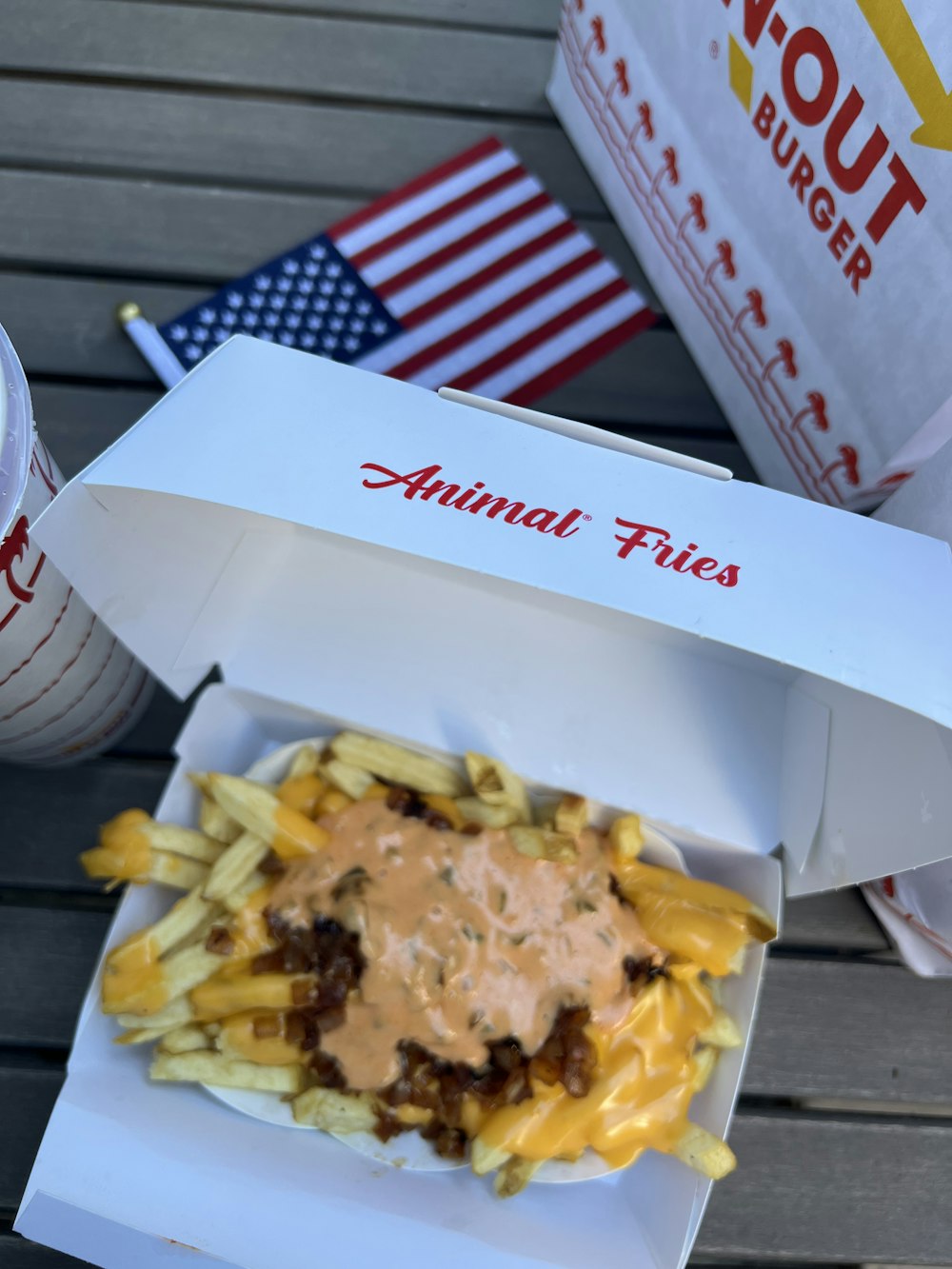 a close up of a box of food on a table