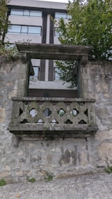A safety net installed on a balcony.