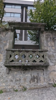 A safety net installed on a balcony.