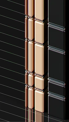 Close-up of elegant ceramic tiles with a glossy finish in a modern kitchen