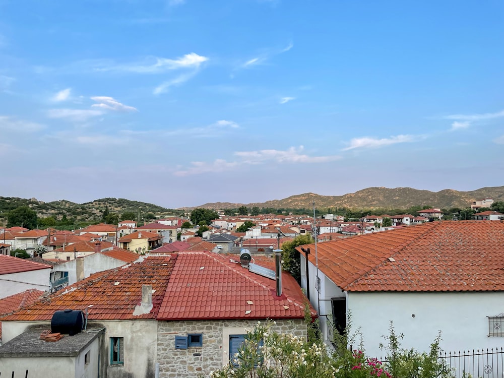 a view of a city from a rooftop