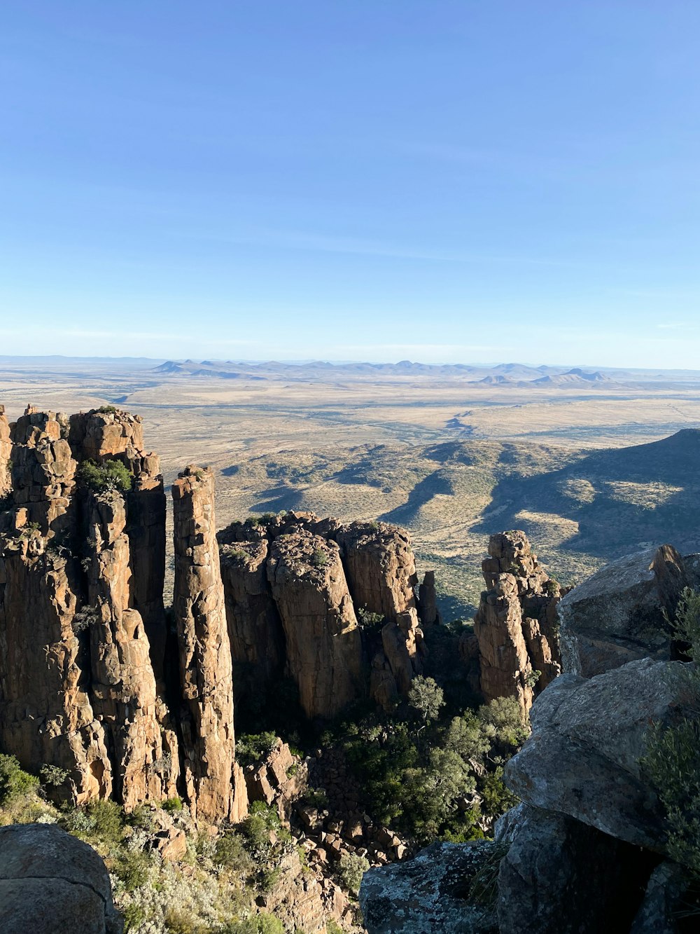 a view of a rocky outcropping in the desert