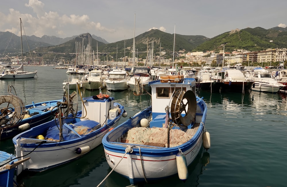 a bunch of boats that are in the water