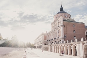 a large building with a clock on the top of it