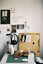 A welcoming printmaking studio with tools and materials.