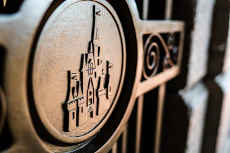 Close-up of a custom-made metal gate with intricate design details.