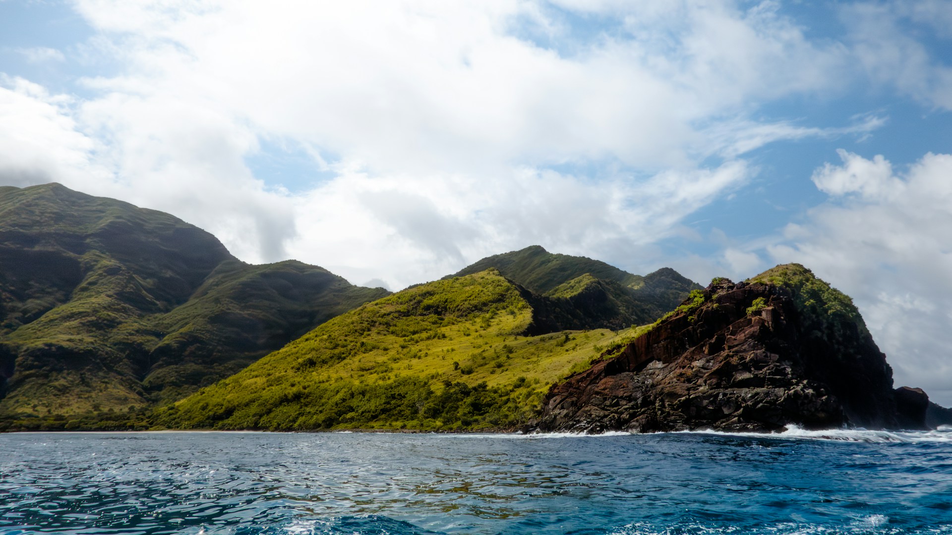 an island in the middle of a body of water