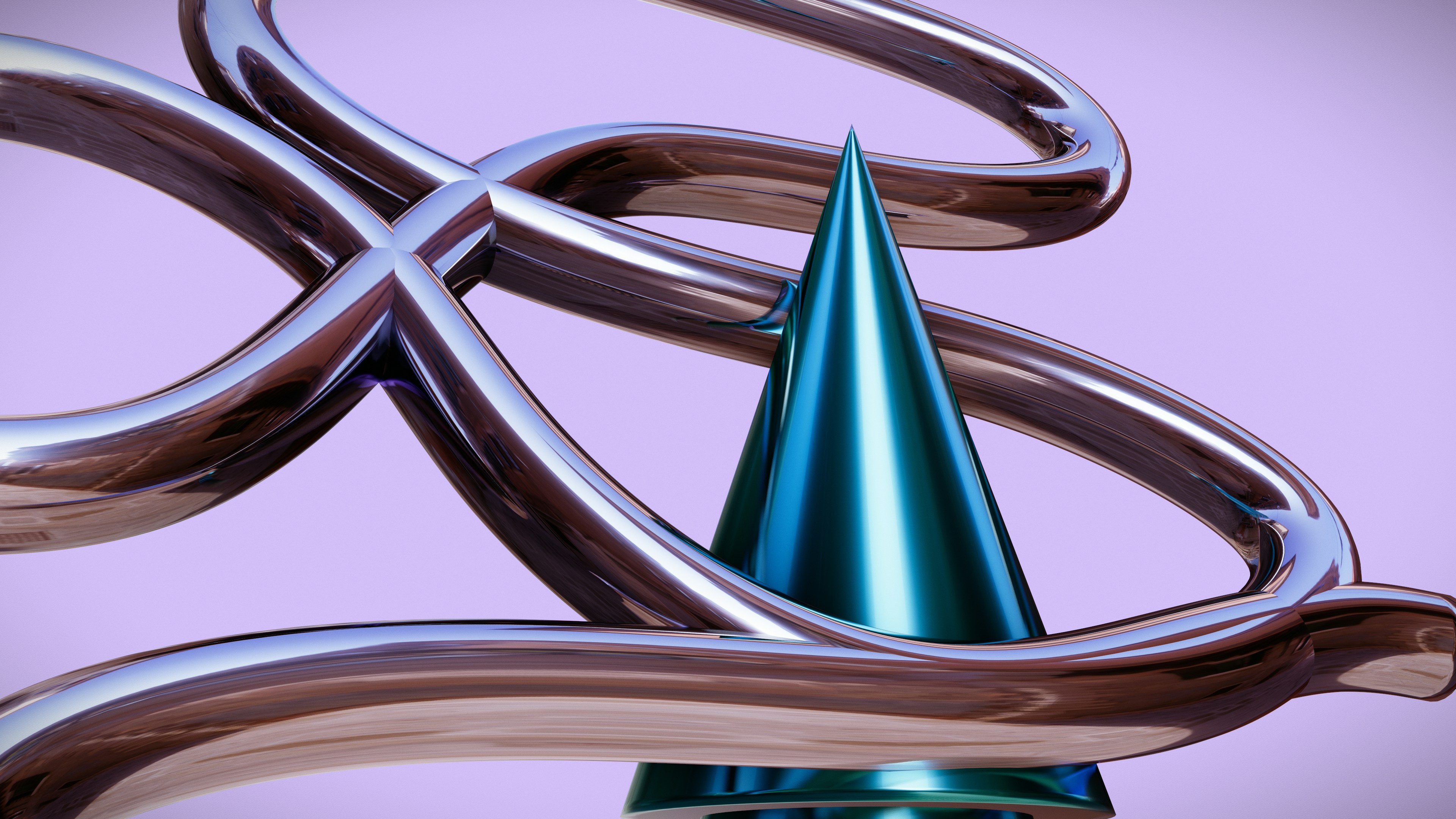 uma escultura de metal com um design espiral em cima dela
