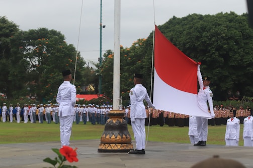 A flag ceremony showcasing pride and honor.