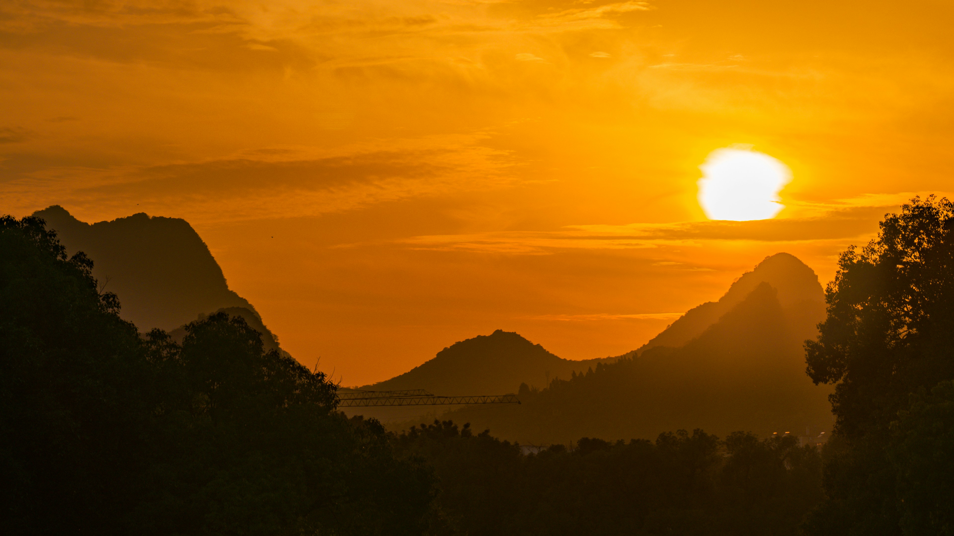 Sunset Over Rocky Mountains
