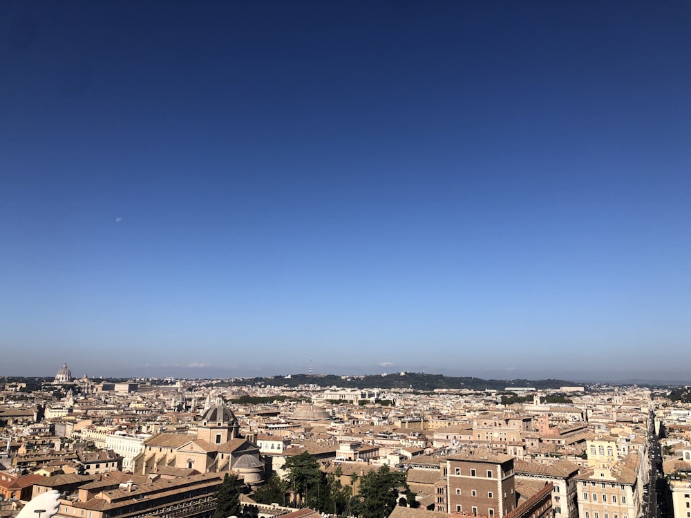 a view of a city from the top of a building