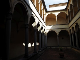 Sequence of interior patios with greenery and natural light