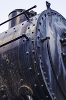 a close up of a large metal object