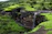 A smiling tour guide showing a couple a hidden waterfall in Bali surrounded by lush greenery.