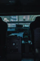 Close-up of the multi-sensor array installed inside a vehicle cabin.