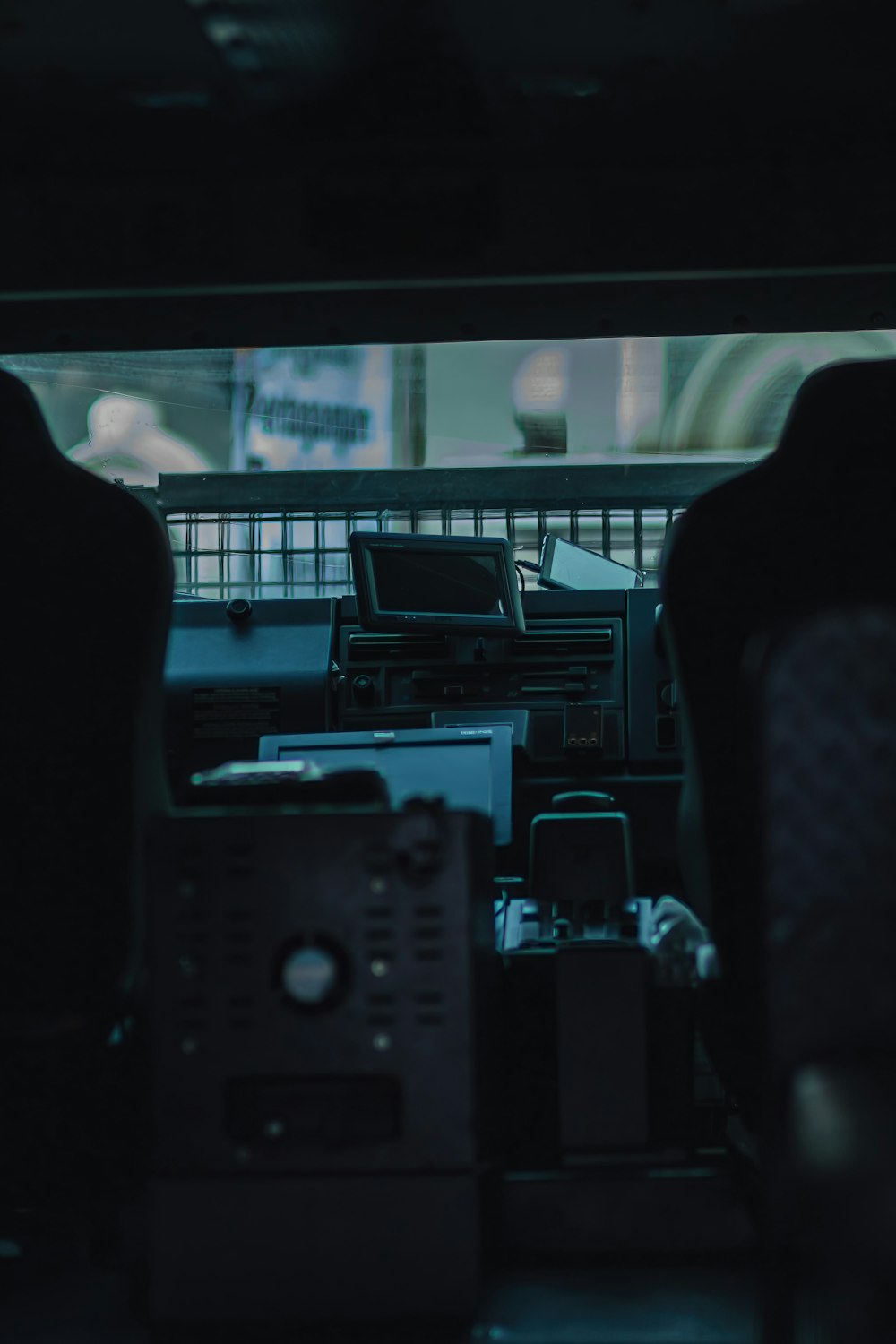 Una vista de un autobús desde el interior del vehículo