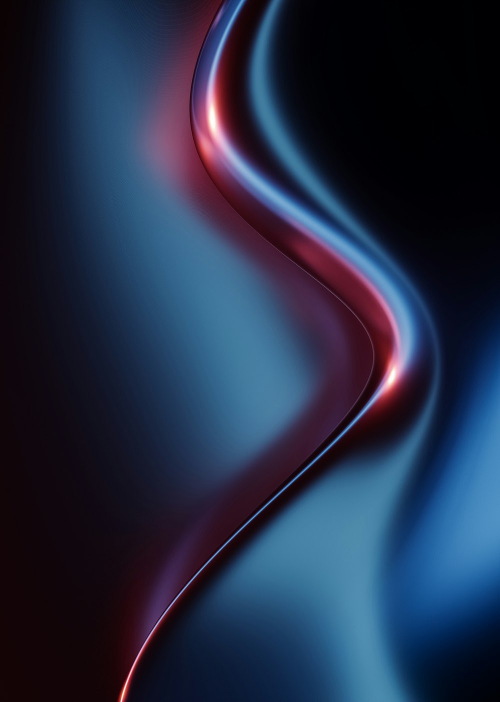 a blue and red background with wavy lines