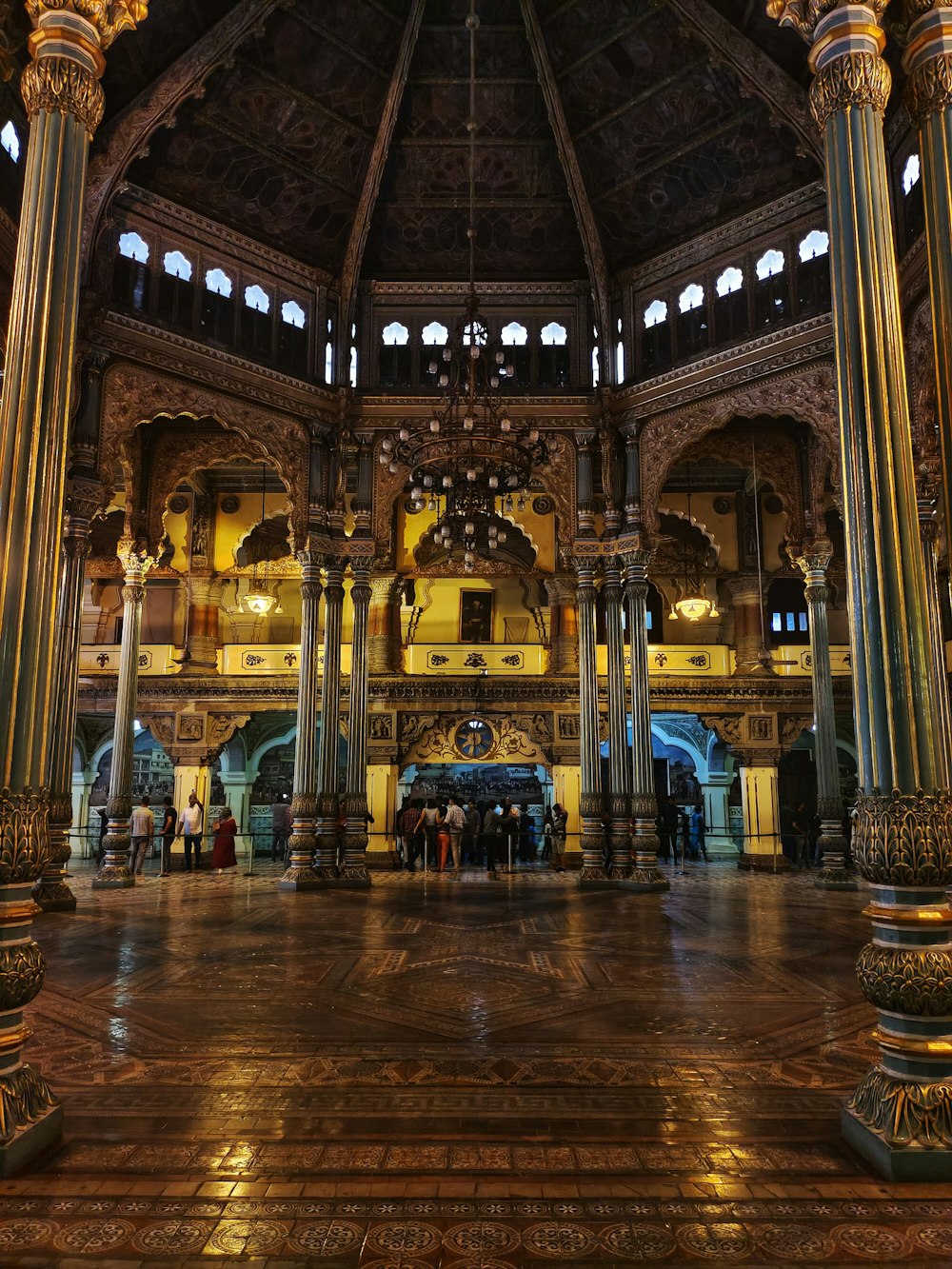 a large ornate building with columns and arches