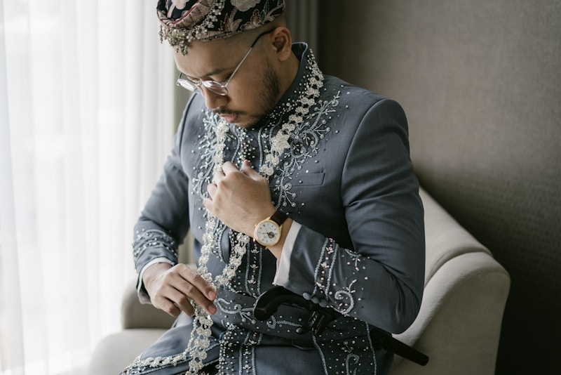 Gentleman checking watch