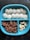 A blue divided plate contains three sections of snacks: white steamed rice cakes, brown star-shaped cereal pieces, and a few cashew nuts.