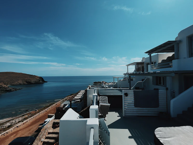 Greece sunset village