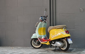 A futuristic Vespa wallpaper with modern design and colors.