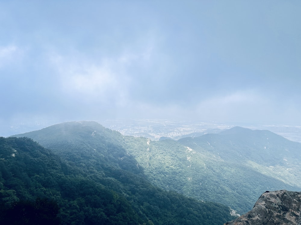 a view of the mountains from a high point of view