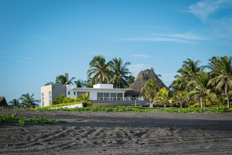 A stunning Florida beachfront home remodeled with sleek modern lines and natural stone accents.