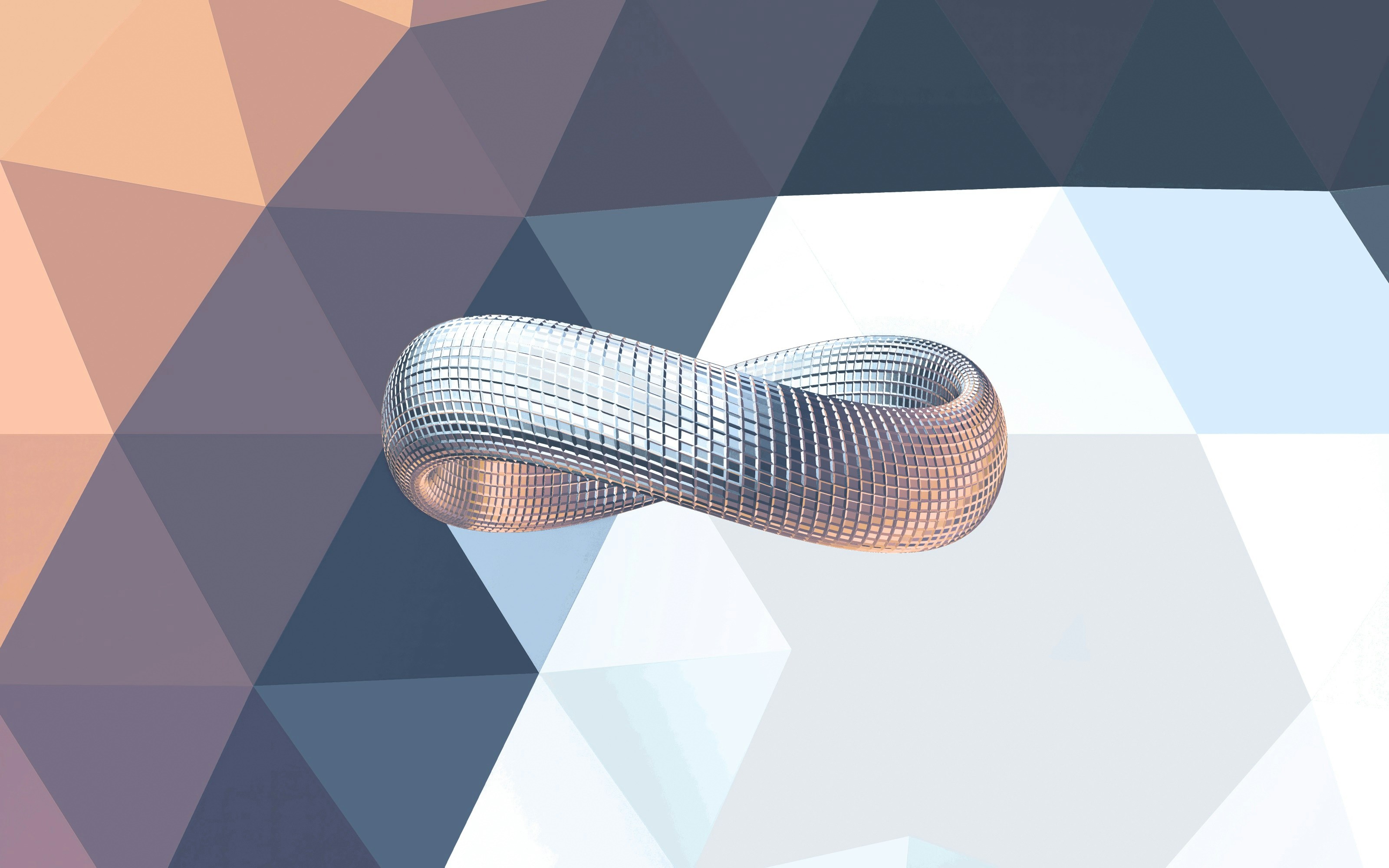 Foto Una imagen generada por computadora de un objeto curvo – Imagen ...