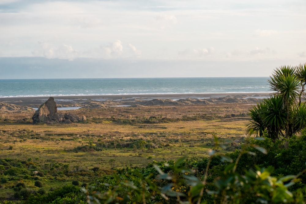 a view of the ocean from a distance