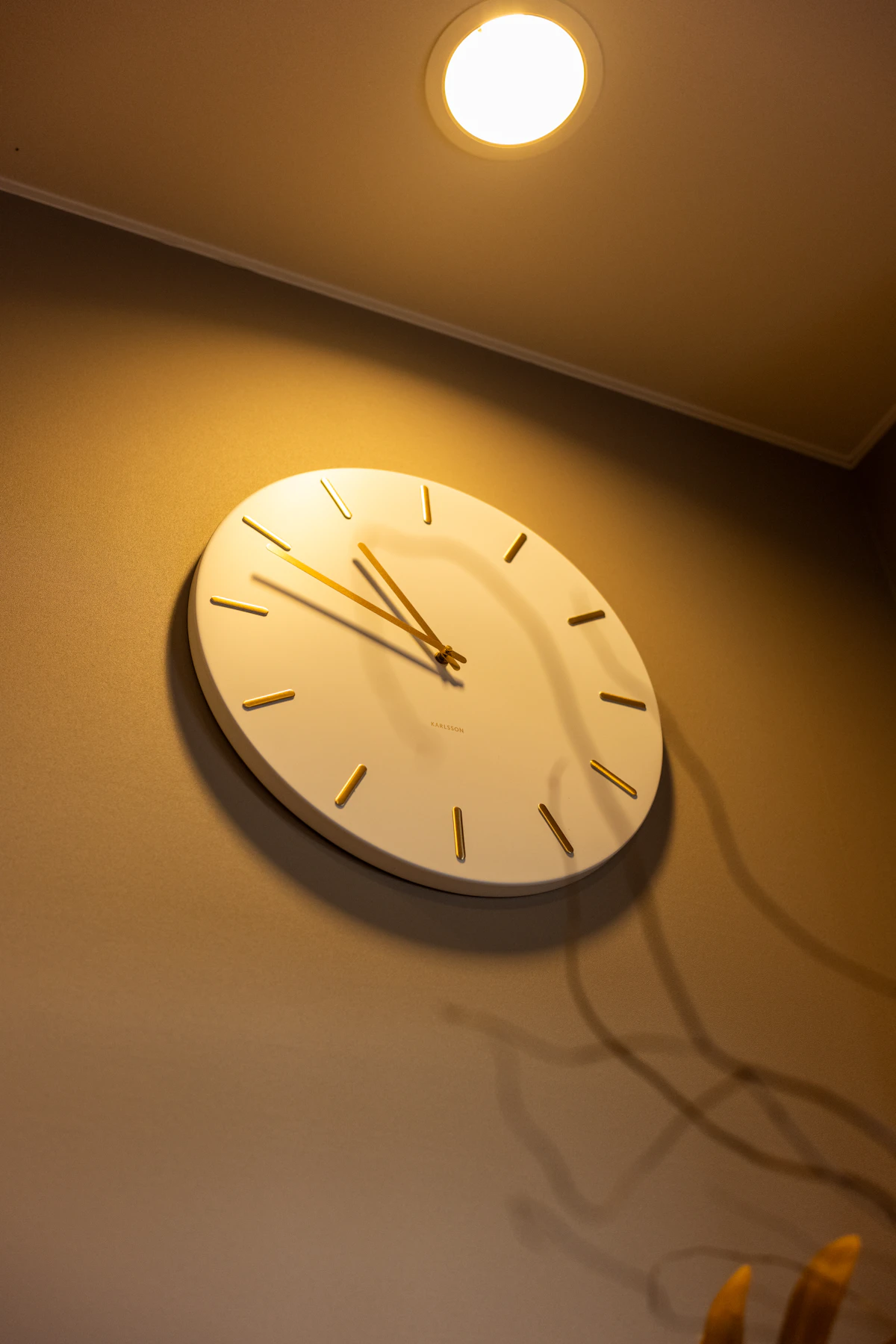 Reloj de pared, referencia de los 120 minutos del examen TAI