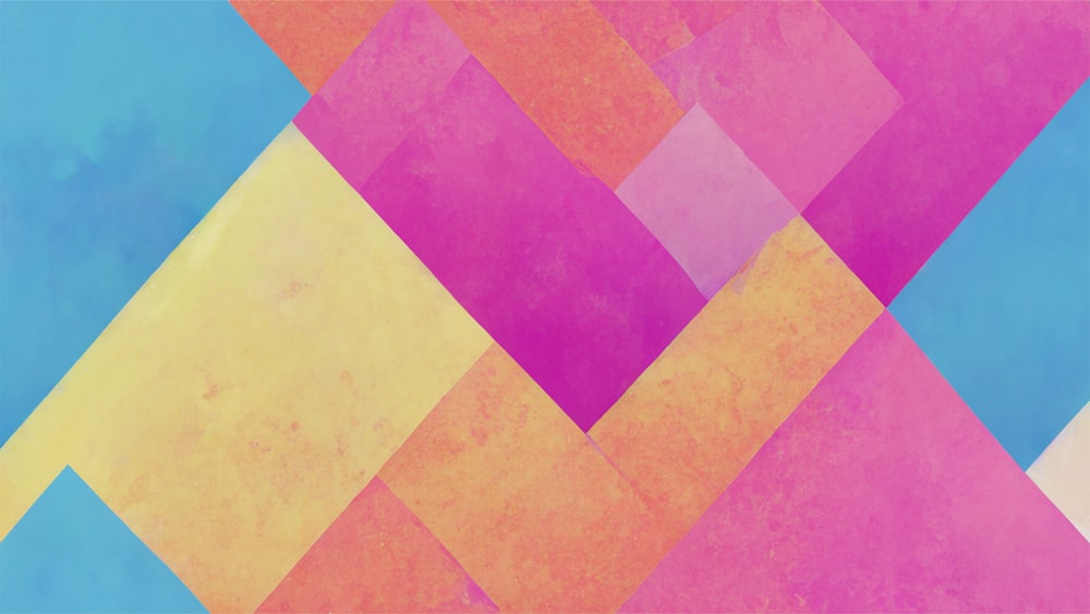 a painting of a multicolored geometric design