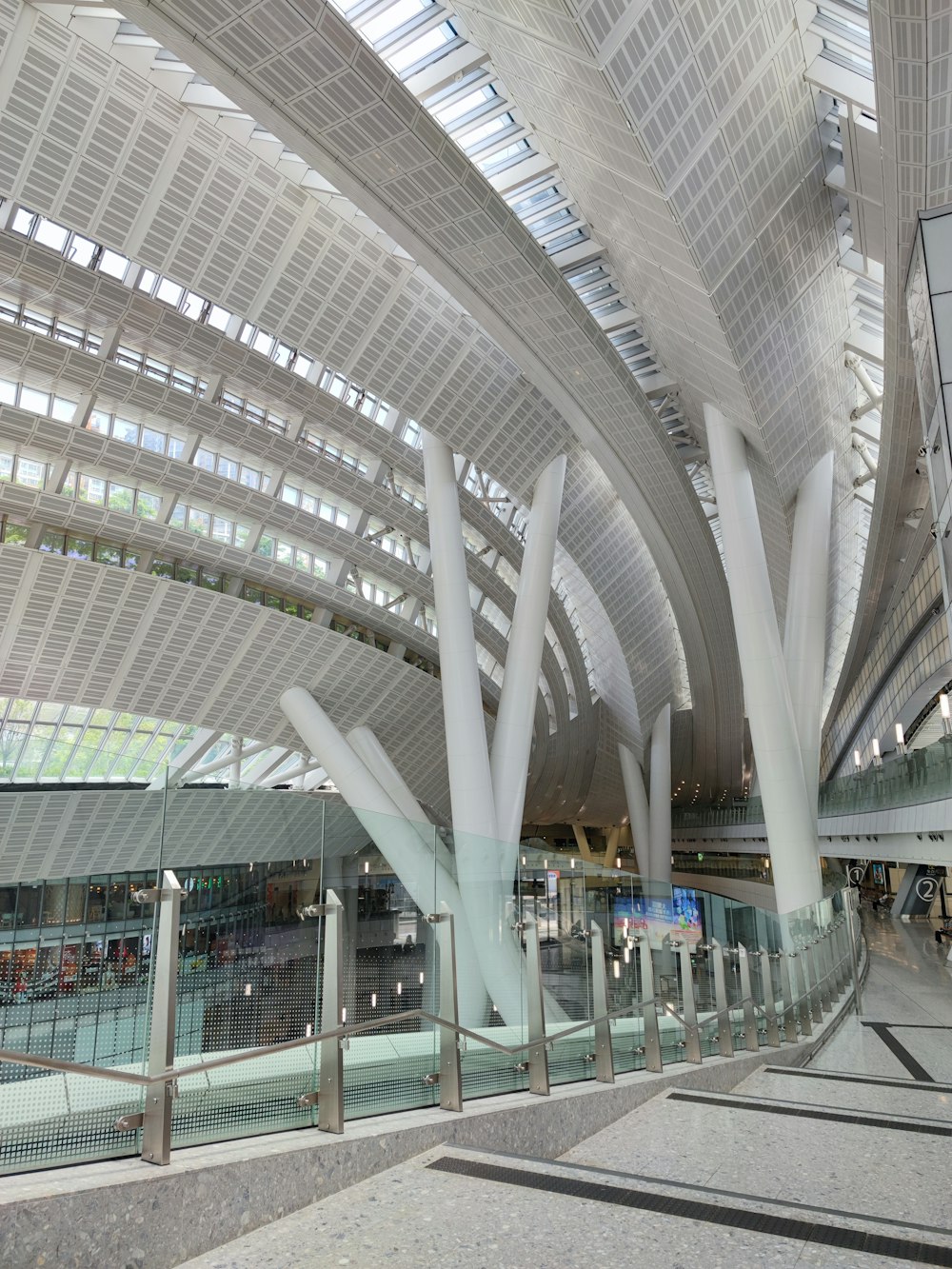 a very large building with a very long ceiling