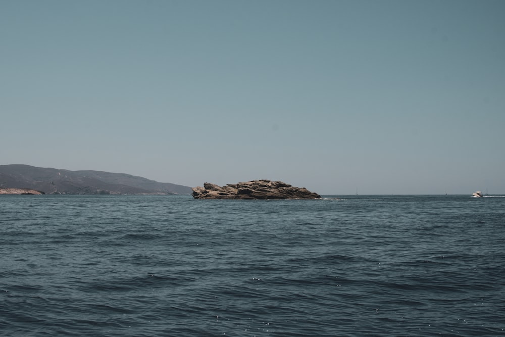 a small island in the middle of the ocean