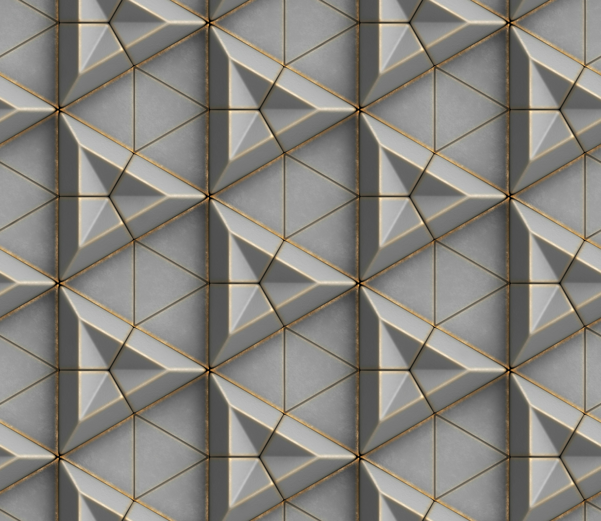 a gray and gold geometric pattern with lines