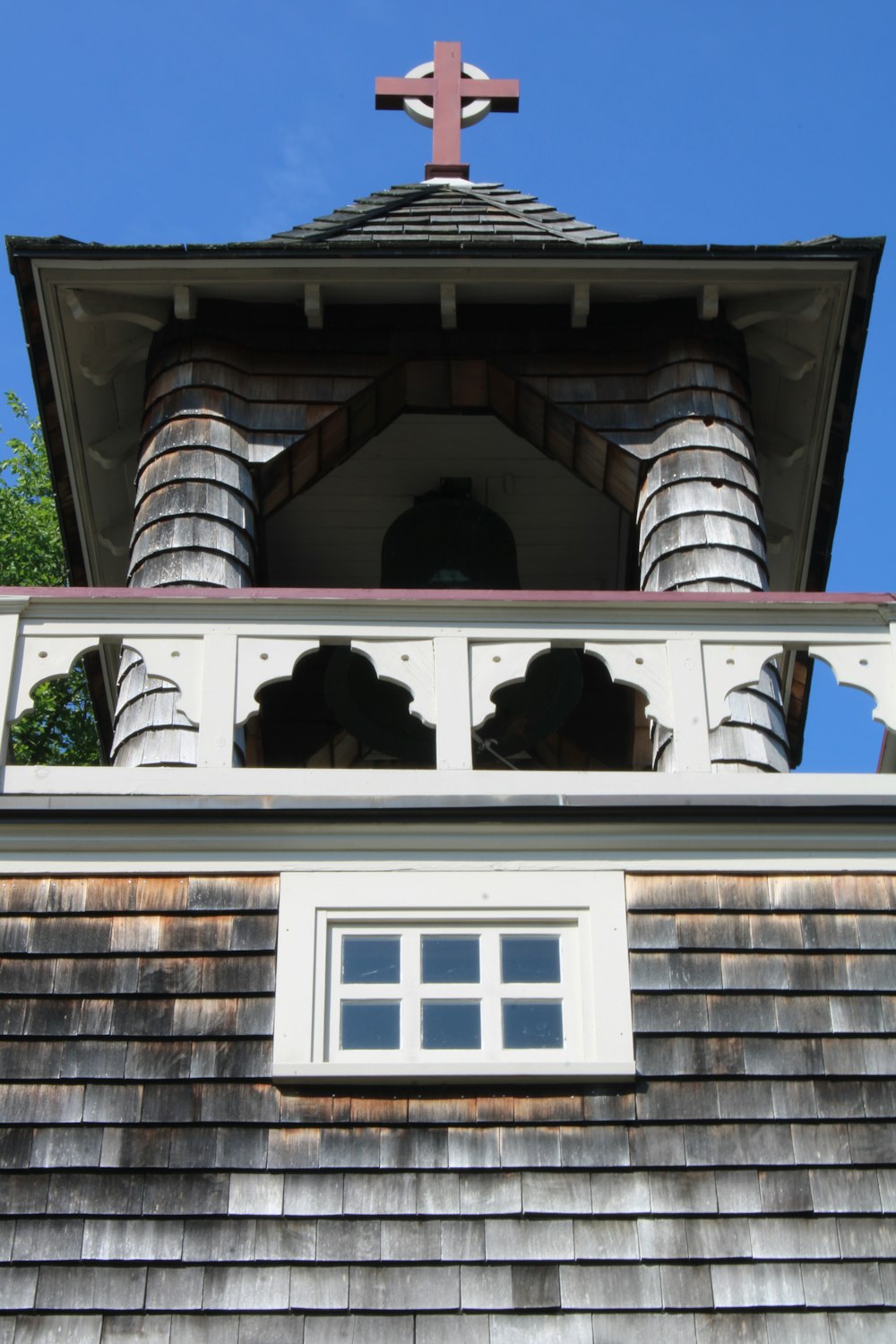 a church with a cross on top of it