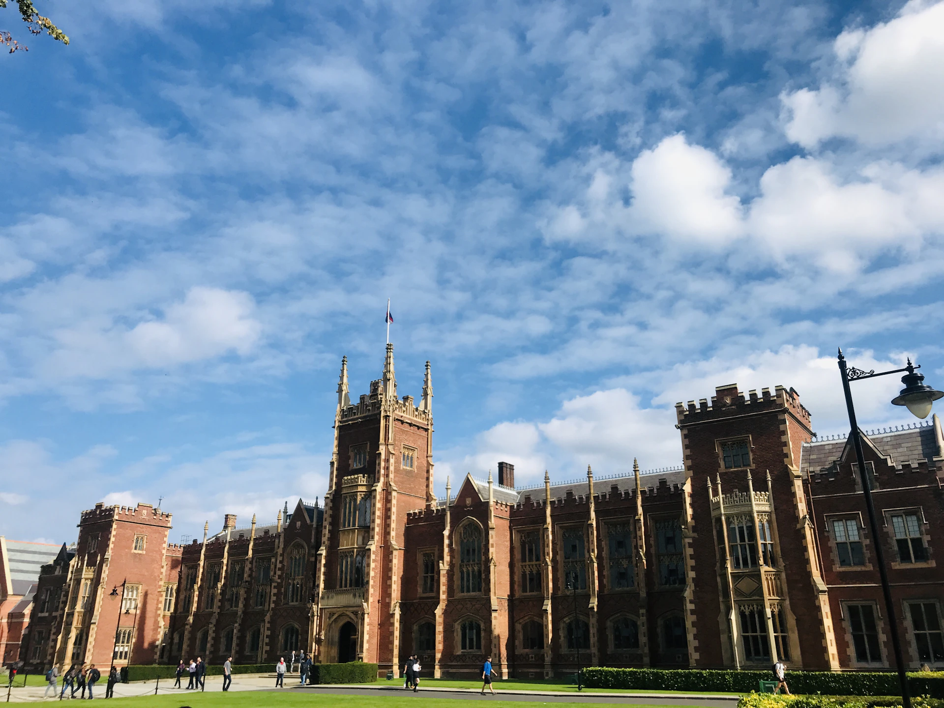 a large building with a clock tower on top of it