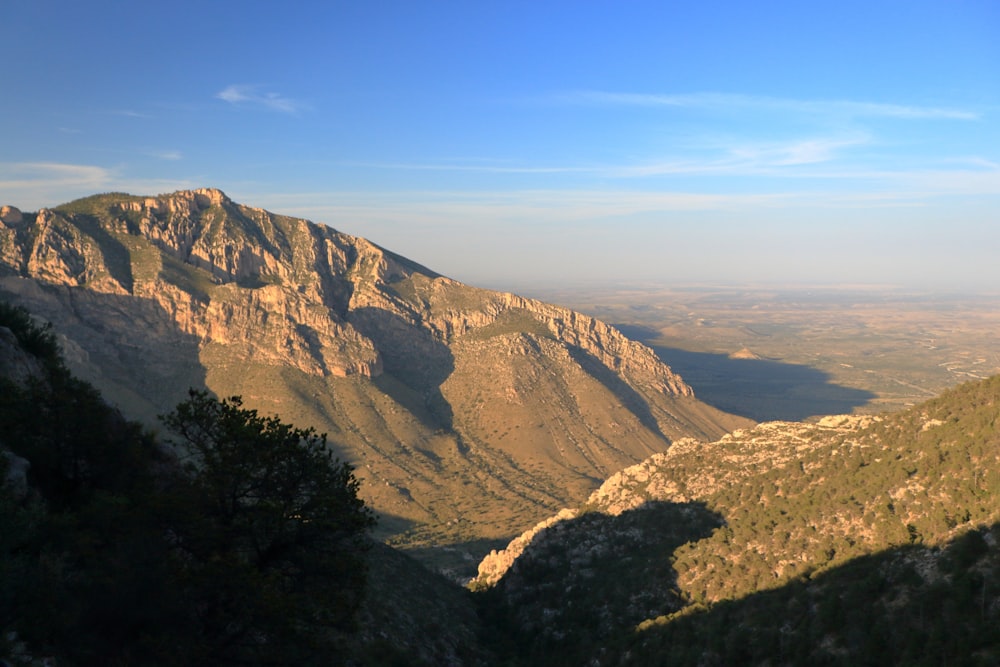 a view of the mountains from a high point of view