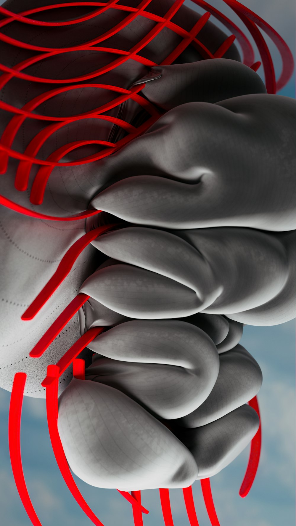 a close up of a hand holding a red object