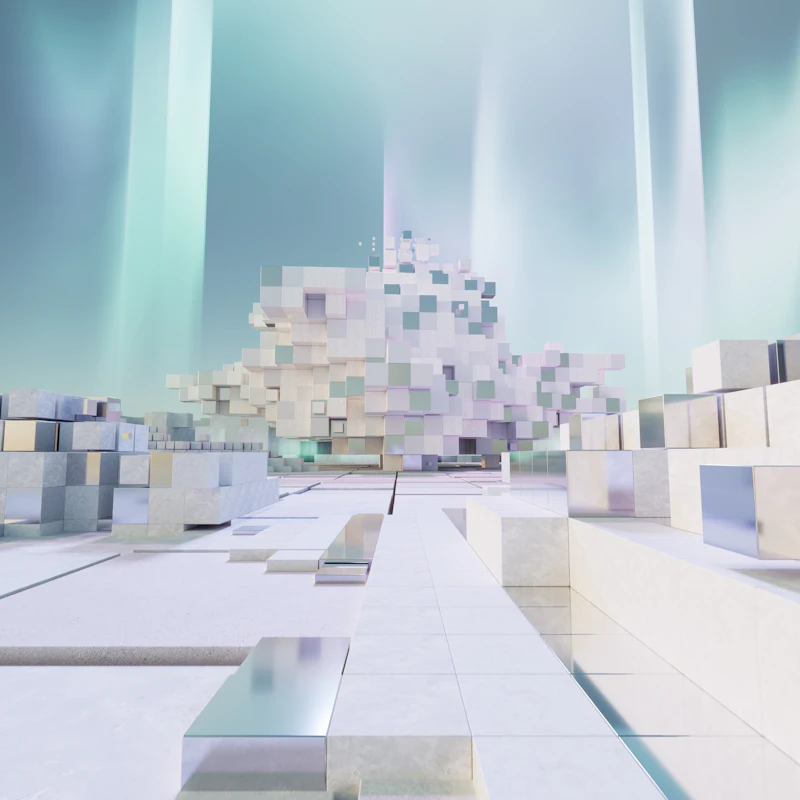 Futuristic abstract technology rendering