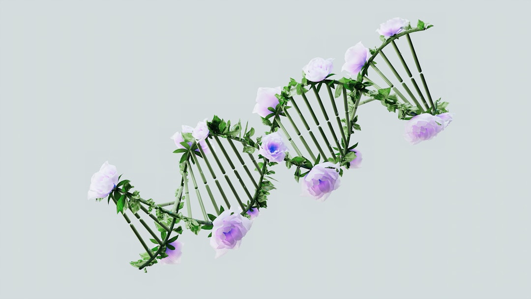 a bunch of flowers that are in the air