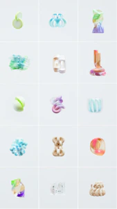 A vibrant grid layout displaying various product images with clear titles and 'request quote' buttons.