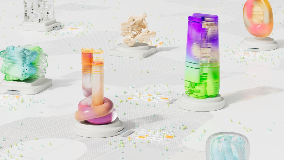 a group of different colored toothbrushes sitting on top of a table, An artist’s illustration of artificial intelligence