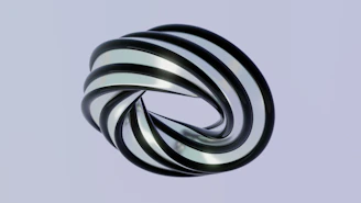 Close-up of zeneio ring’s sleek titanium body with sharp edges and futuristic design.